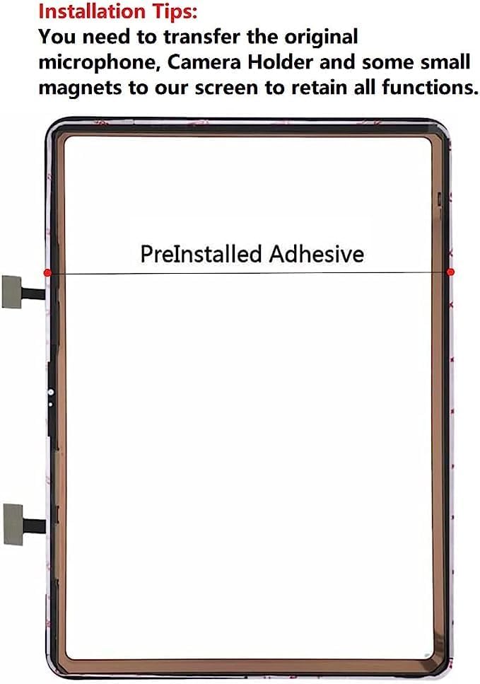Zentop for iPad 10 10th Generation Screen Replacement Touch Digitizer Glass 10.9" 2022,for 10th Gen A2696 A2757 A2777 with Pre-Installed Adhesive,Tool Repair Kit - Image 4